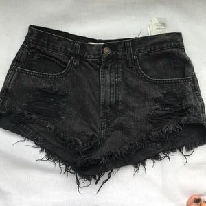 Abercrombie & Fitch high waisted black shorts